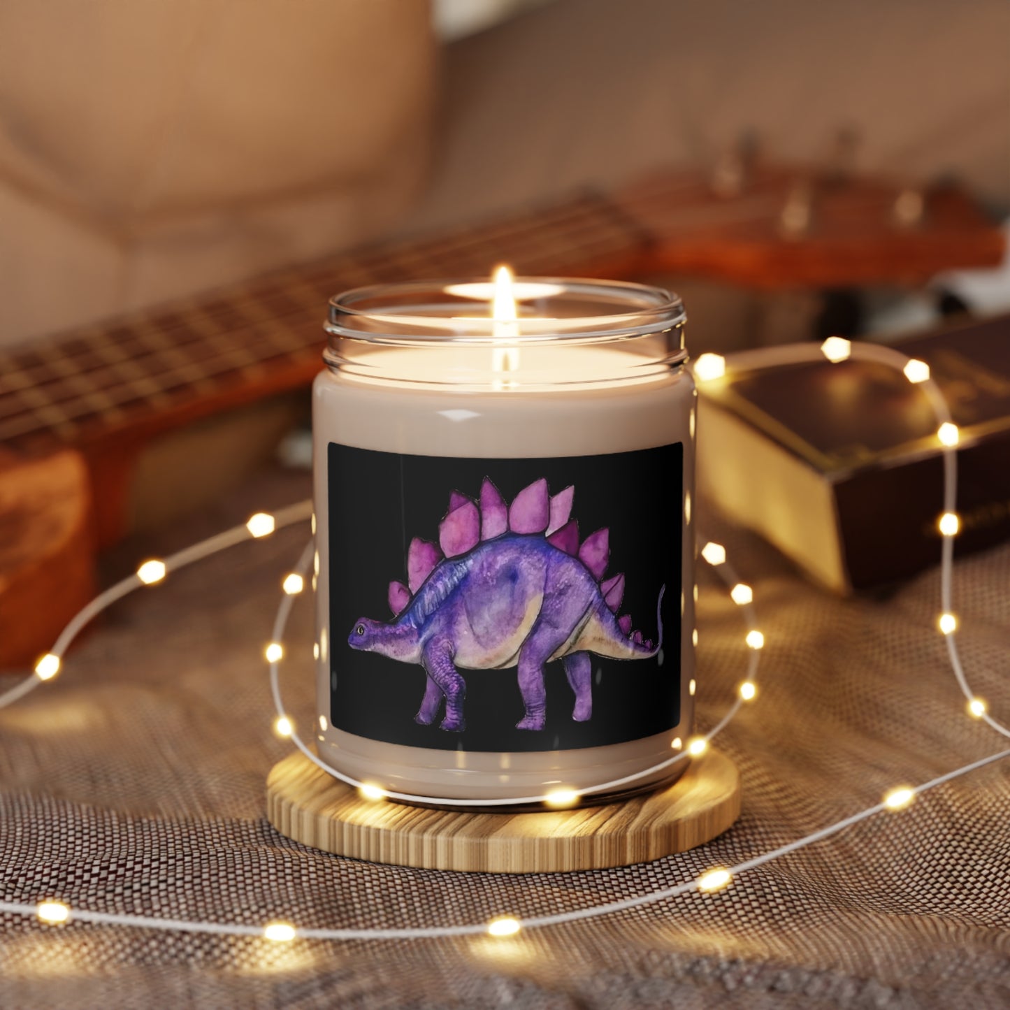 Dreamy Lavender Stegosaurus: Scented Soy Candle, 9oz