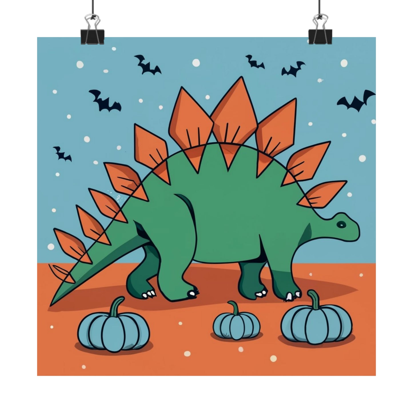 Spooky Stegosaurus: Cute Halloween Wall Art