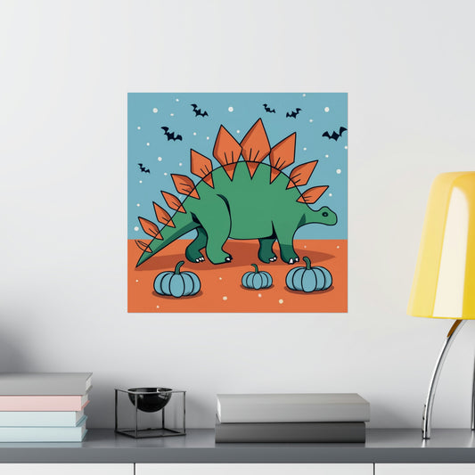 Spooky Stegosaurus: Cute Halloween Wall Art