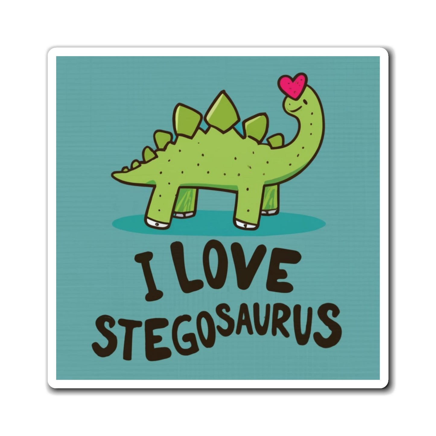 Stegosaurus Sweetheart: Magnetic Dino Love