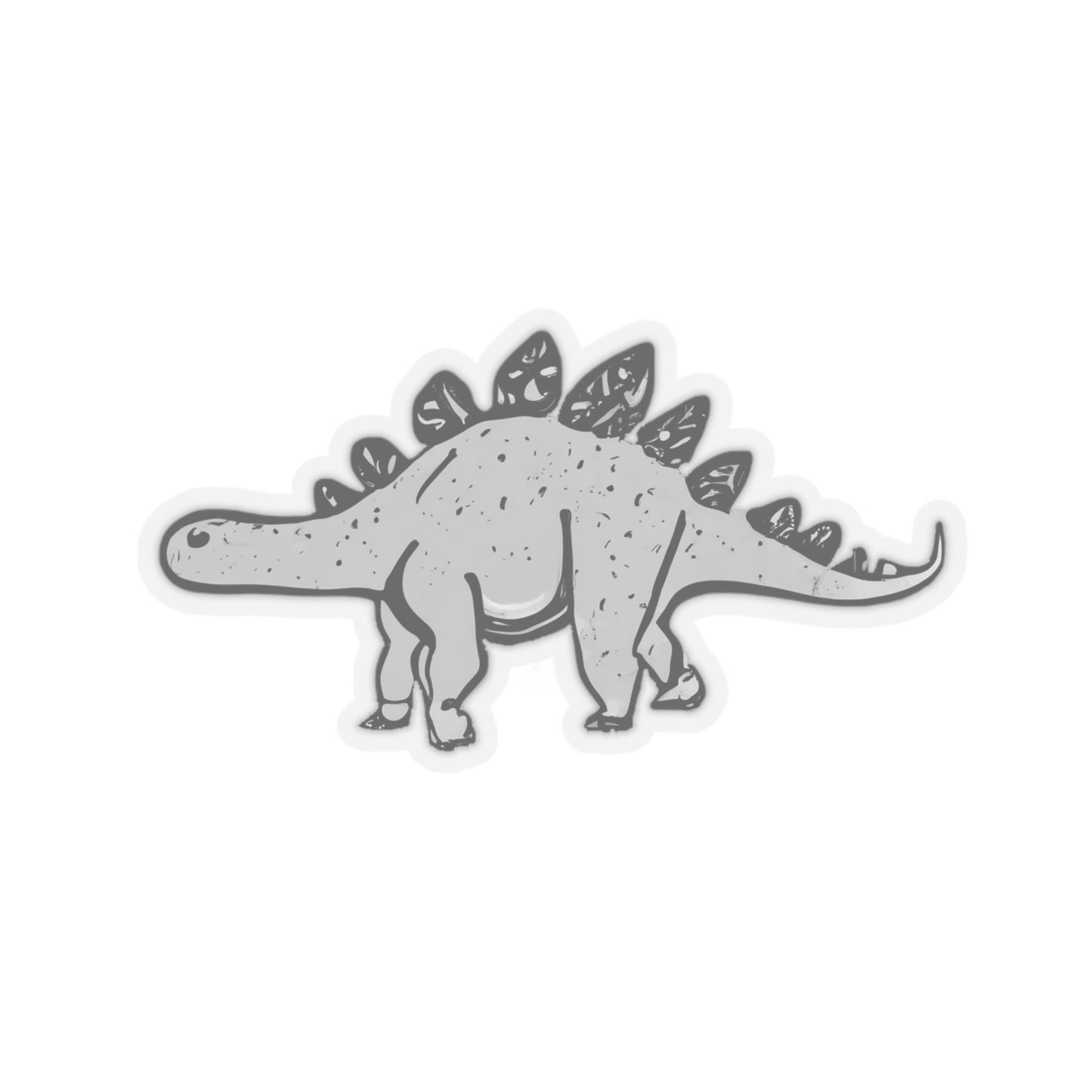 Sleek Stegosaurus: Kiss Cut Sticker
