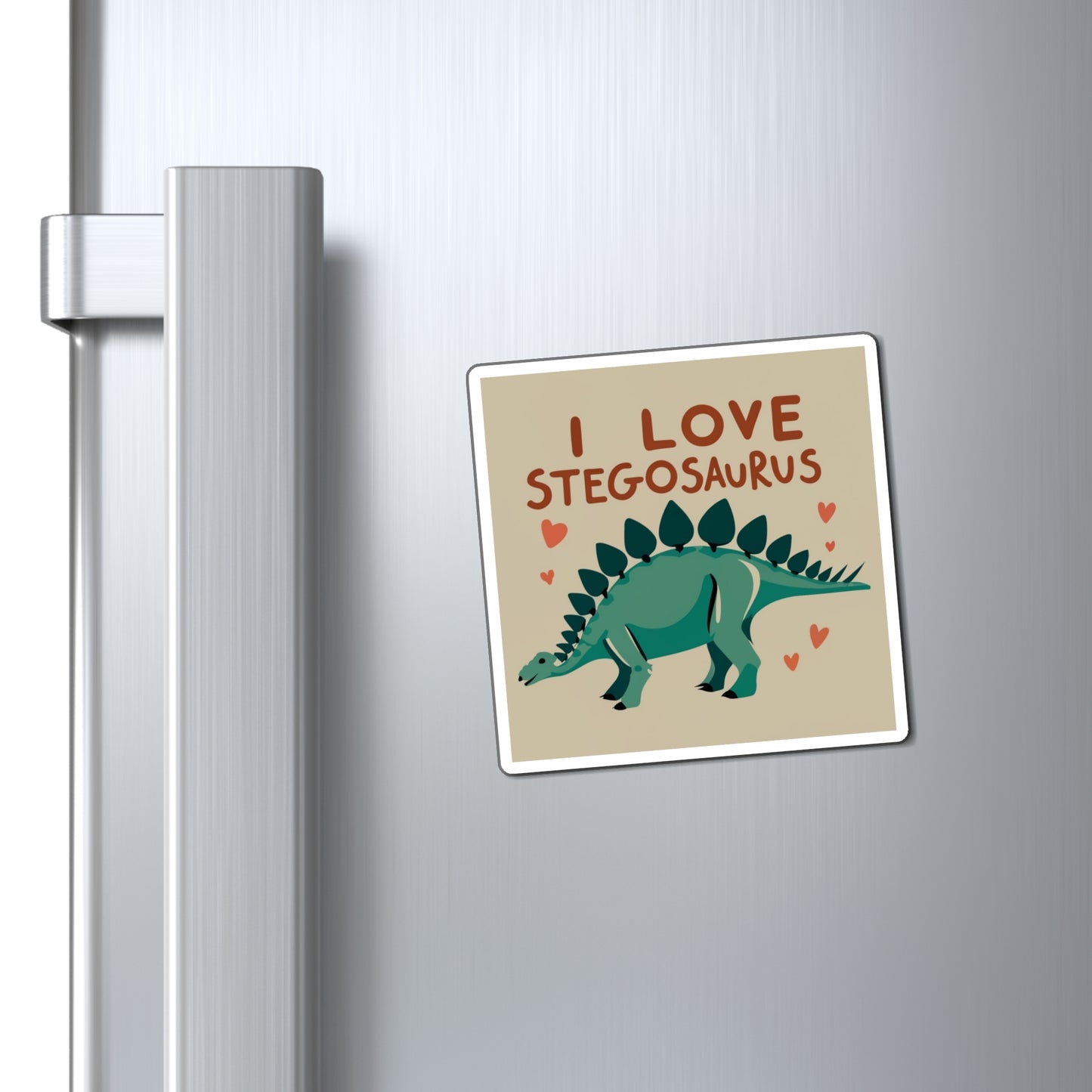 Stegosaurus Smooches: Dino Love Magnet
