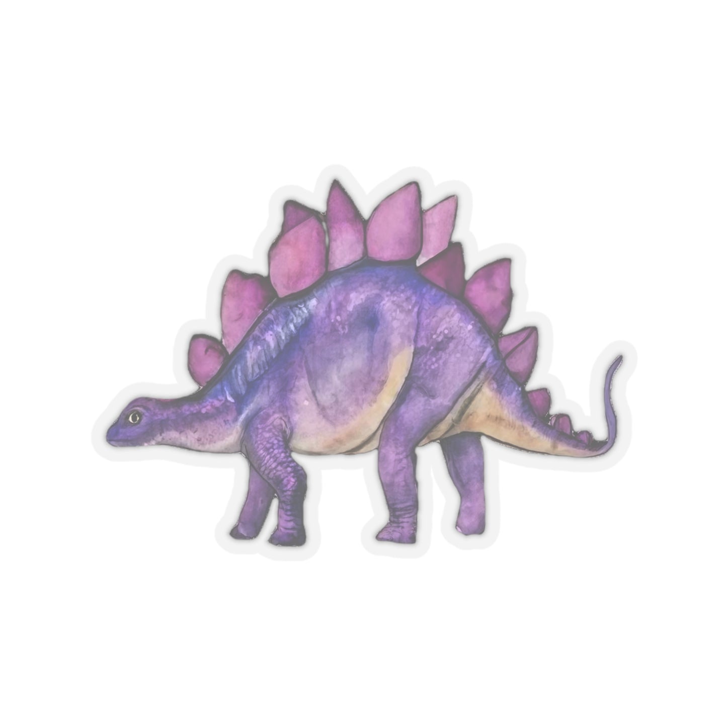 Dreamy Lavender Stegosaurus: Kiss Cut Sticker