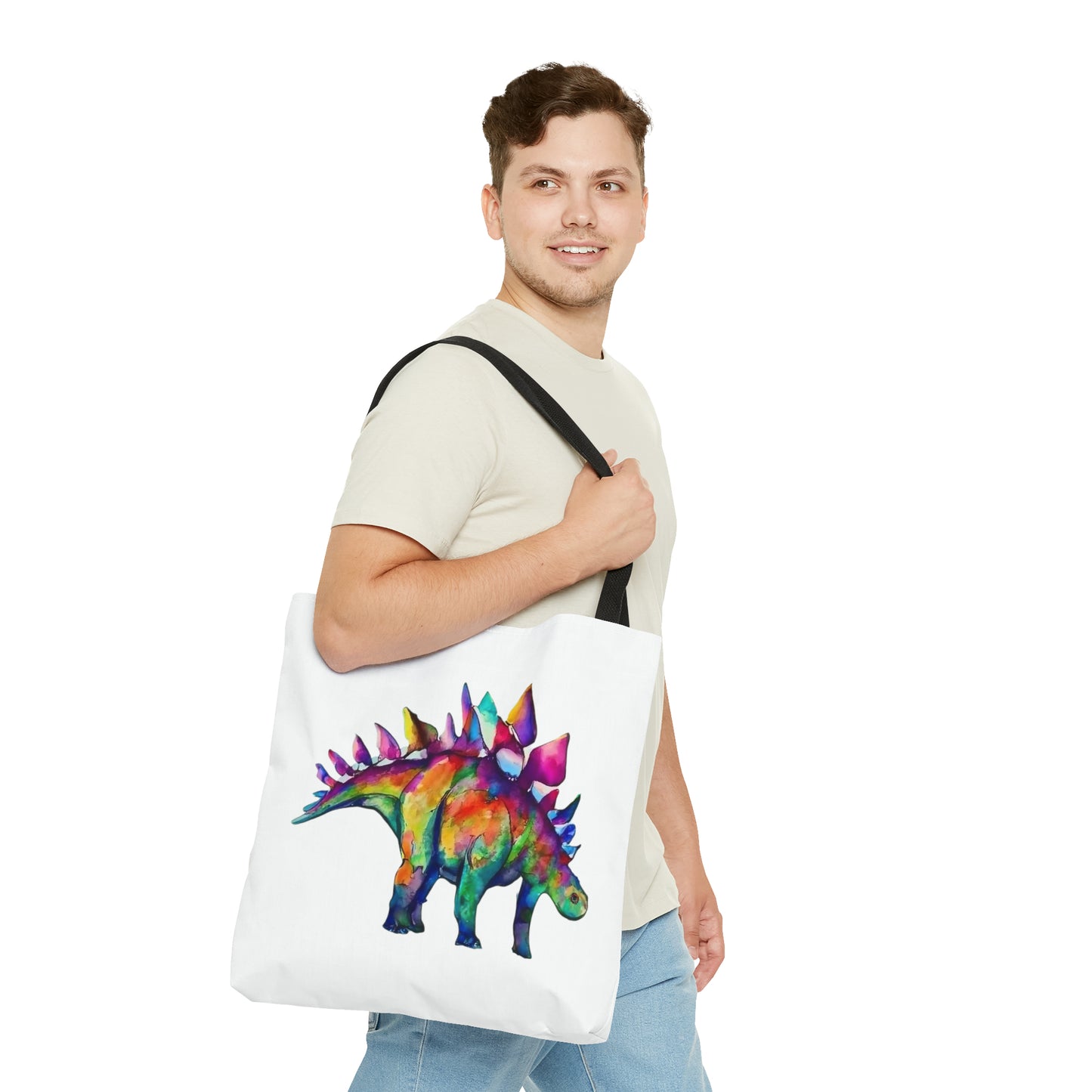 Punk Stegosaurus: Whimsical Tote Bag