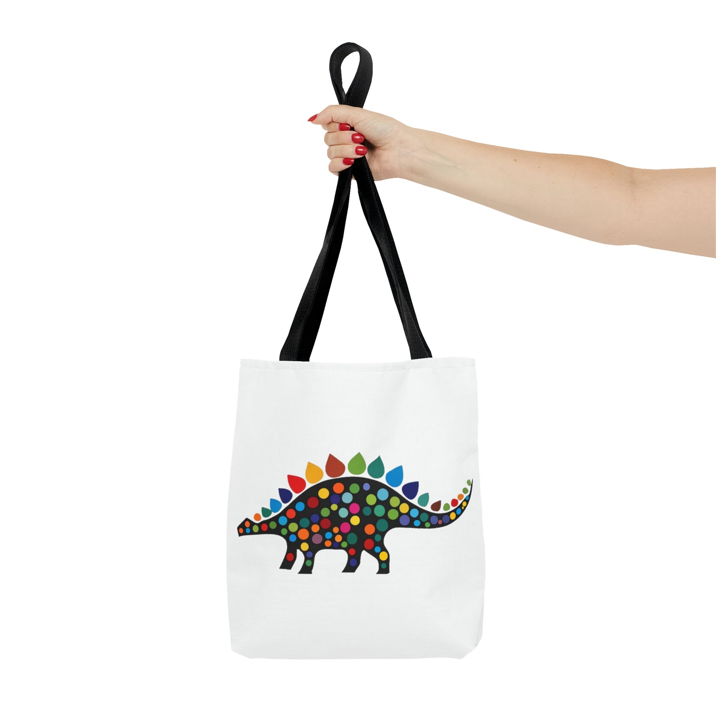 Confetti Carnival: Festive Stegosaurus Tote Bag