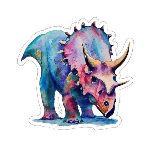 Triceratops Splendor: Kiss Cut Sticker