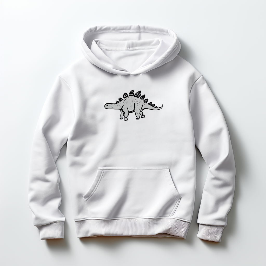 Sleek Stegosaurus: Unisex Hooded Sweatshirt