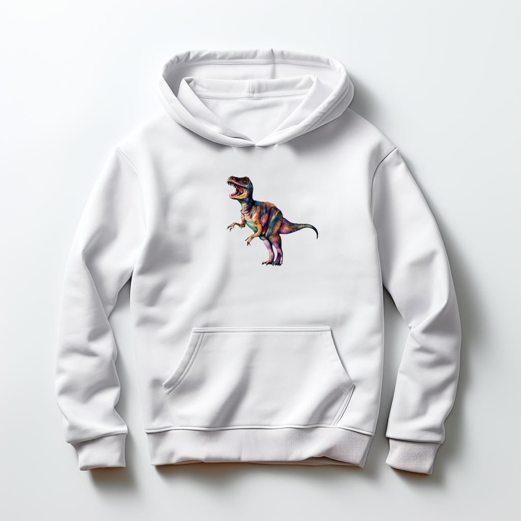 T-Rex Fusion of Art and Style: Unisex Hooded Sweatshirt