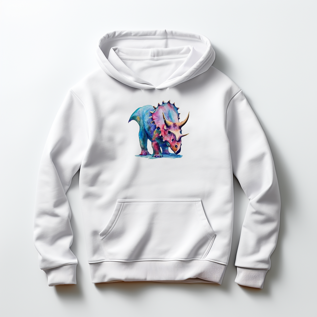 Triceratops Splendor: Unisex Hooded Sweatshirt