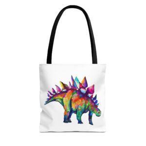 Punk Stegosaurus: Whimsical Tote Bag