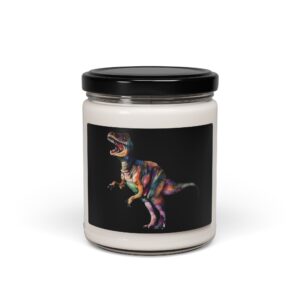 T-Rex Fusion of Art and Style: Scented Soy Candle, 9oz; Dinosaur Candle