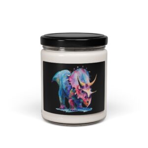 Triceratops Splendor: Scented Soy Candle, 9oz; Dinosaur Candle