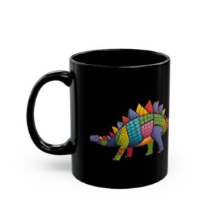 Sewn Scales: Patchwork Stegosaurus Delight Mug